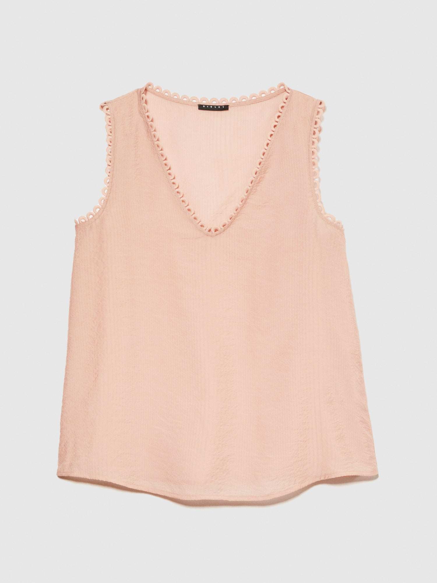 Canotta con scollo a V da donna rosa carne | Sisley Outlet