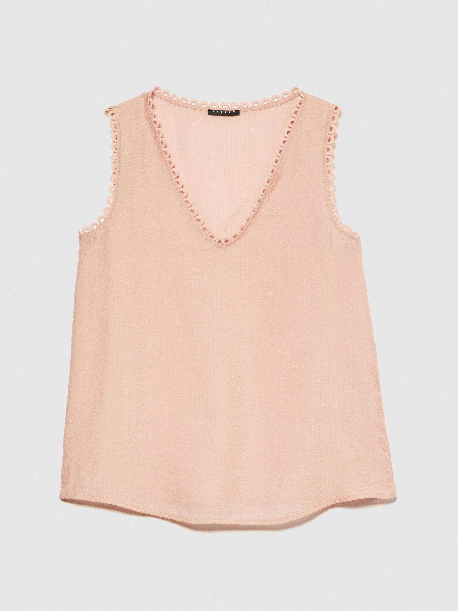 Canotta con scollo a V da donna rosa carne | Sisley Outlet