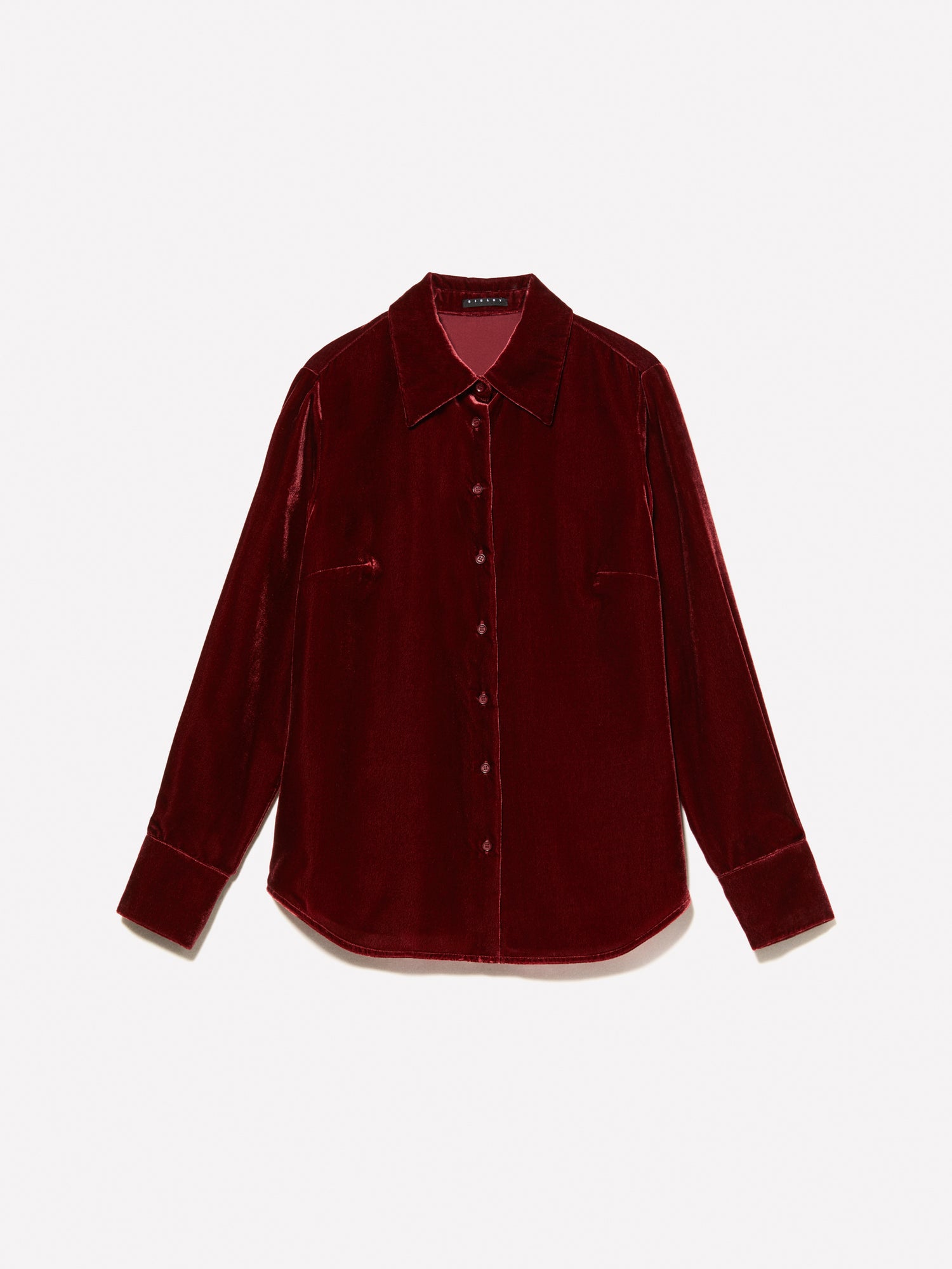 Camicia in velluto da donna bordeaux | Sisley Outlet
