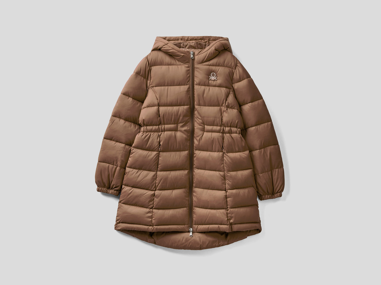Giubbino lungo "Rain Defender" da bambina tortora | Benetton Outlet