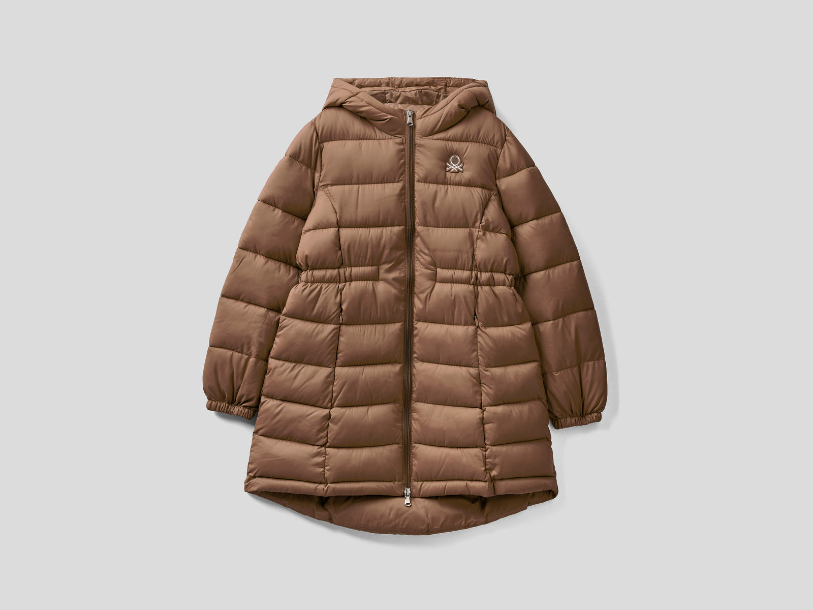 Giubbino lungo "Rain Defender" da bambina tortora | Benetton Outlet