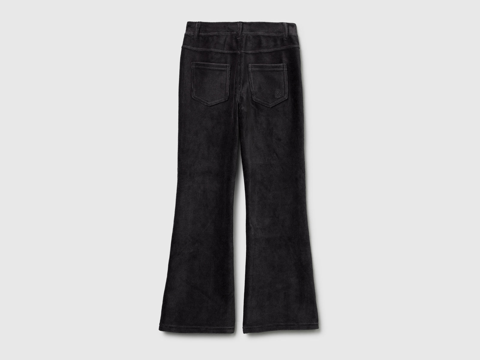 Jeggings a zampa in ciniglia da bambina nero 2 | Benetton Outlet