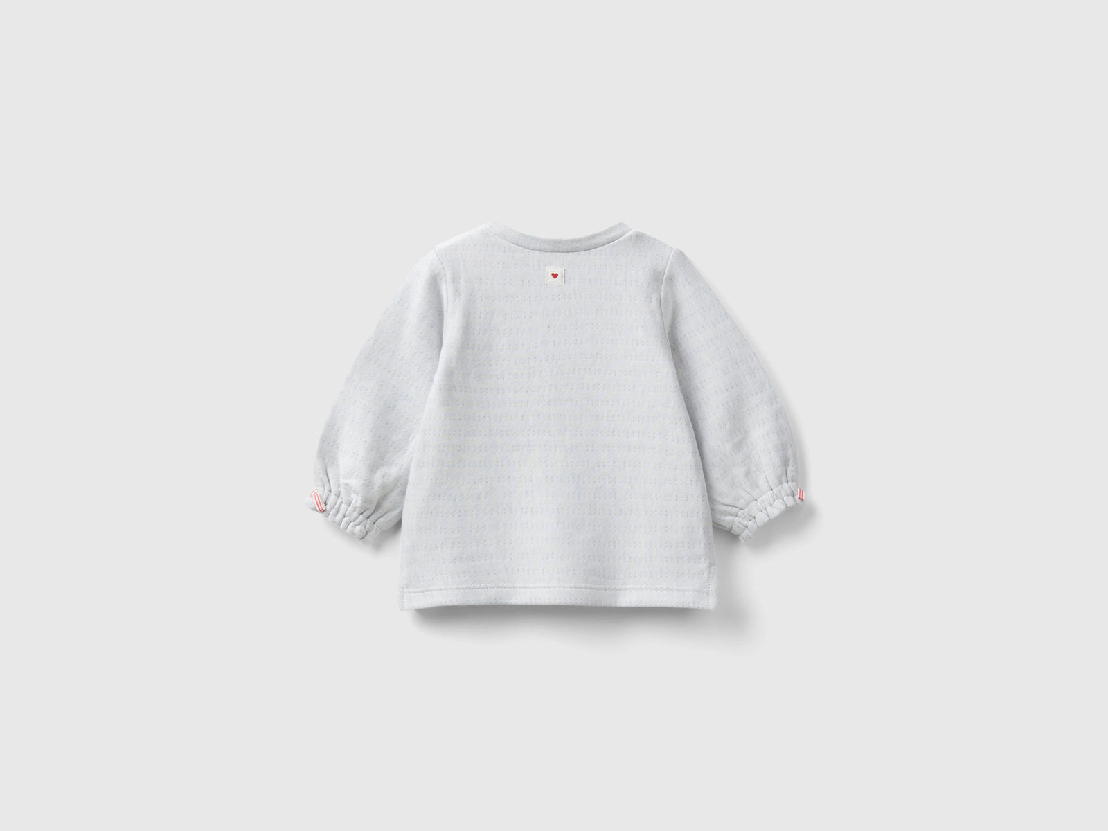 Felpa a righe con ricamo da neonato bianco panna 2 | Benetton Outlet