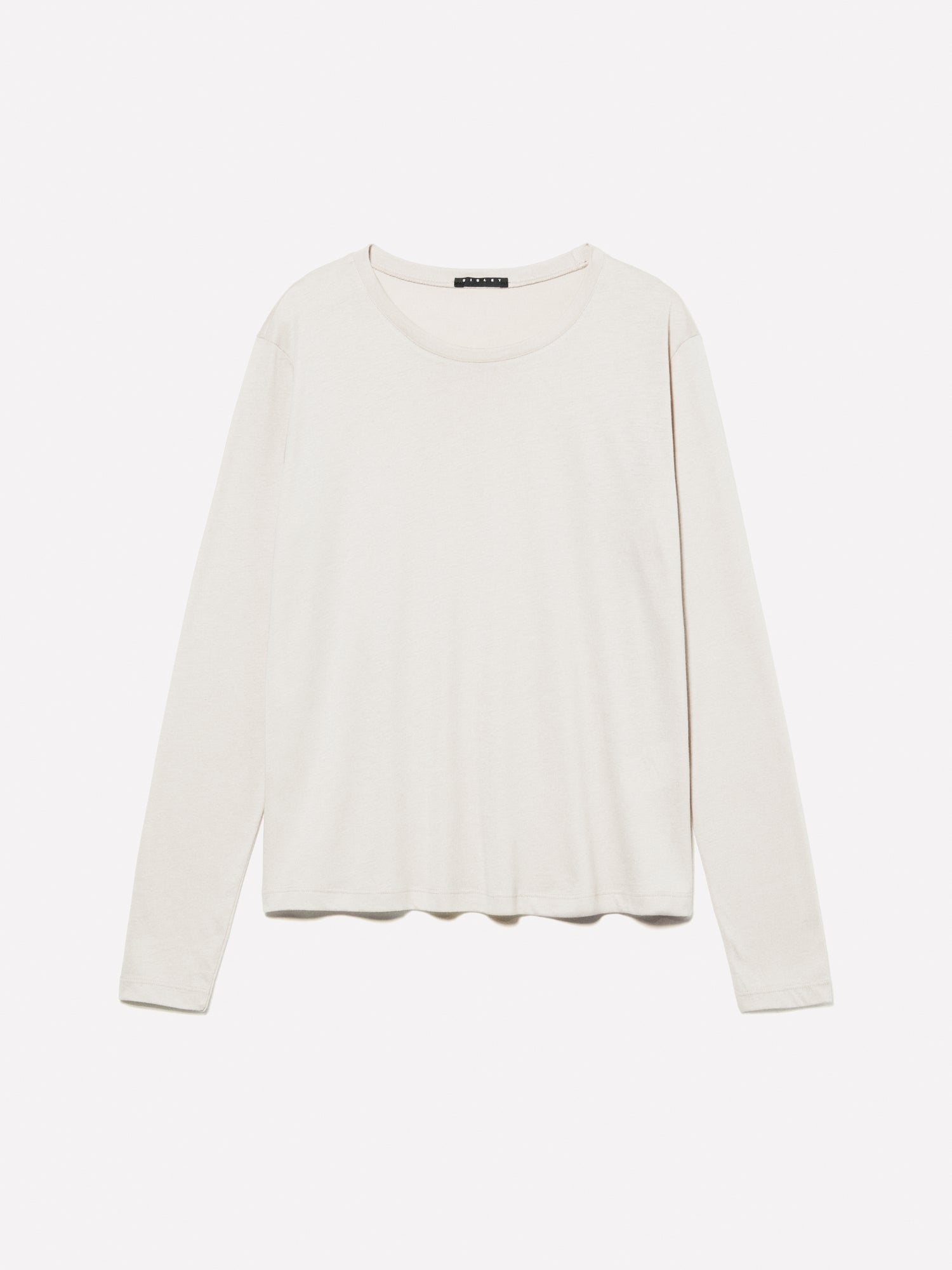 T-shirt girocollo rosa chiaro a maniche lunghe da donna rosa tenue | Sisley Outlet