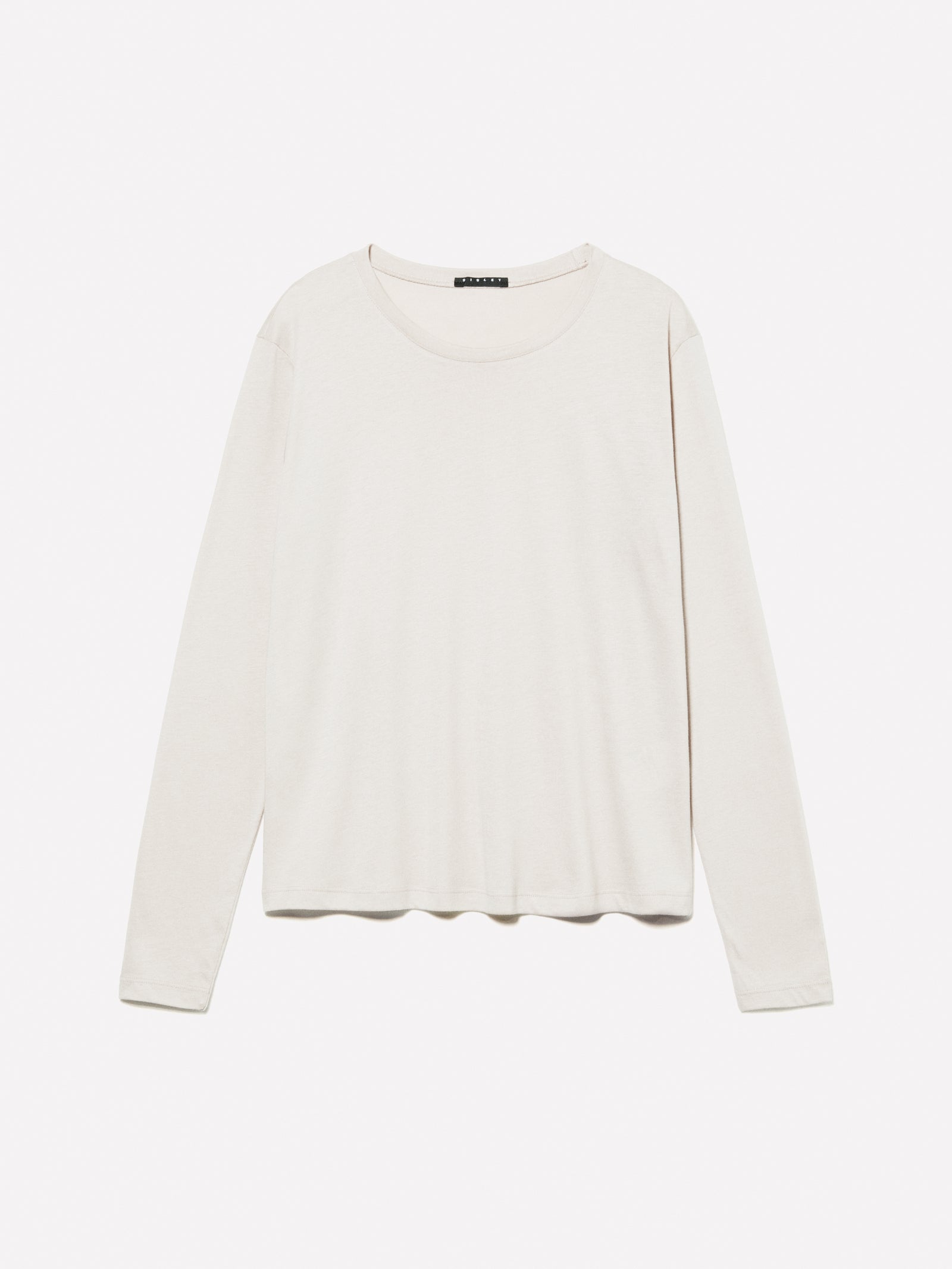 T-shirt girocollo rosa chiaro a maniche lunghe da donna rosa tenue | Sisley Outlet