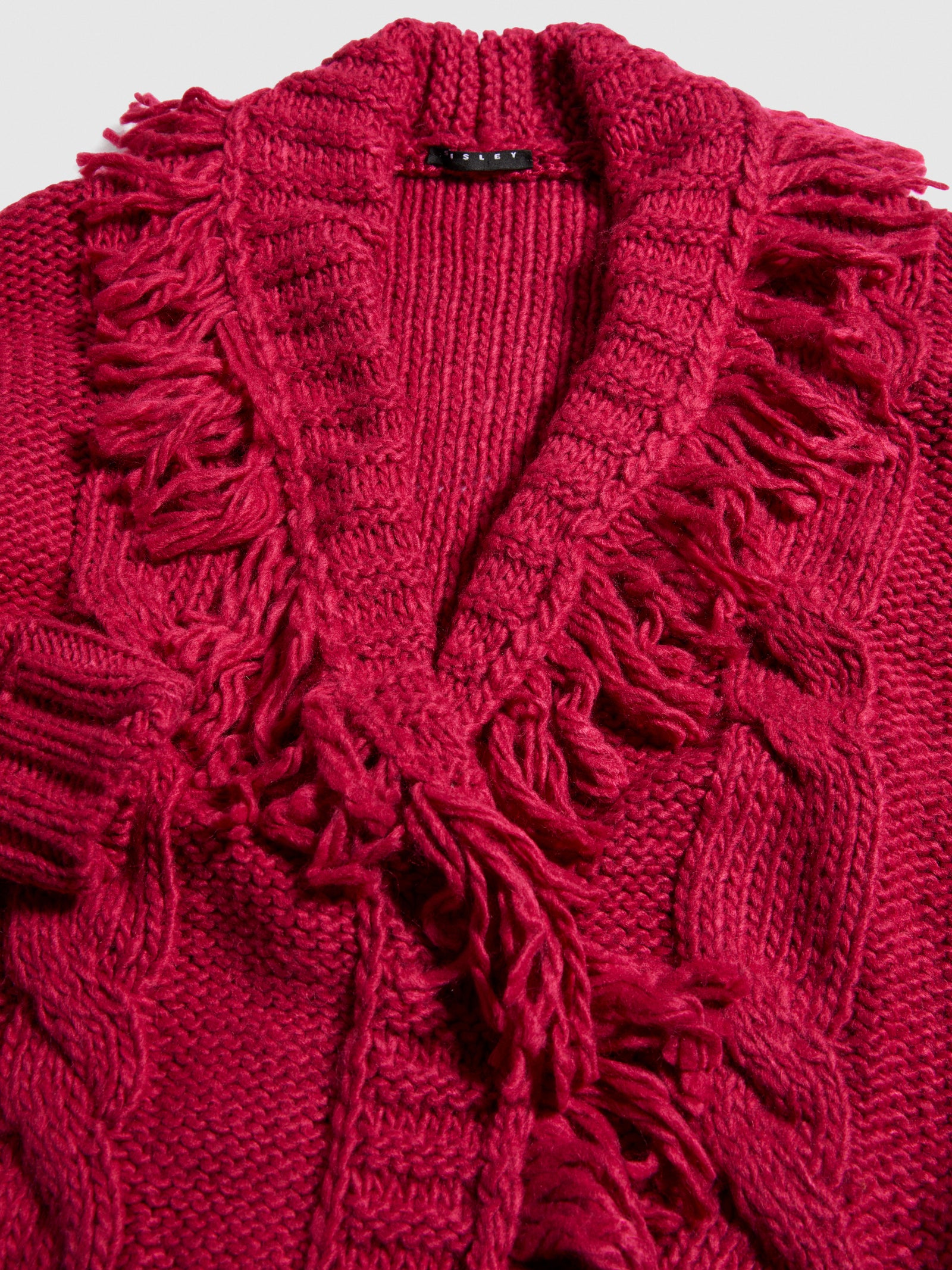 Cardigan con frange da bambina fucsia 2 | Sisley young Outlet