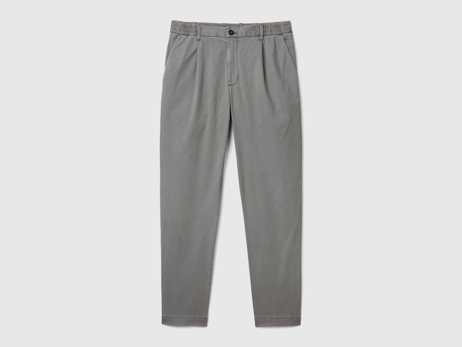 Chino in cotone stretch da uomo grigio | Benetton Outlet