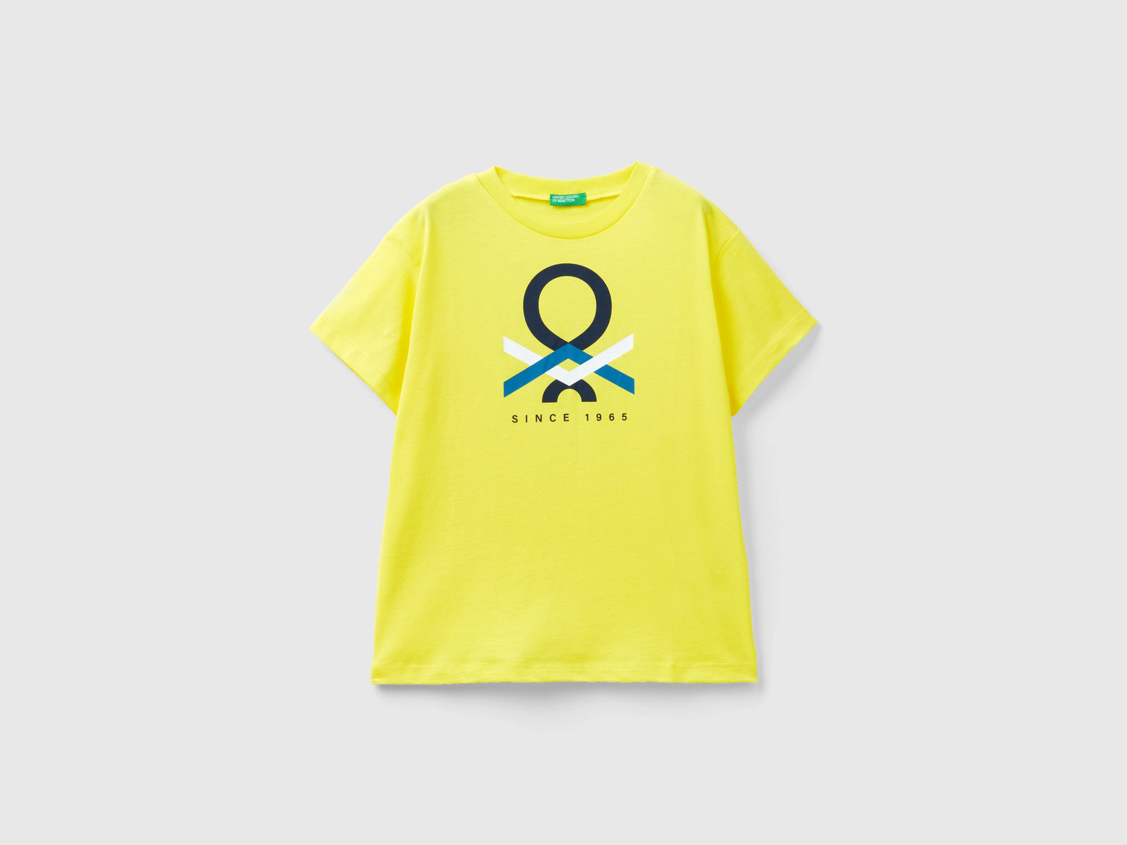 T-shirt 100% cotone bio da bambino giallo | Benetton Outlet