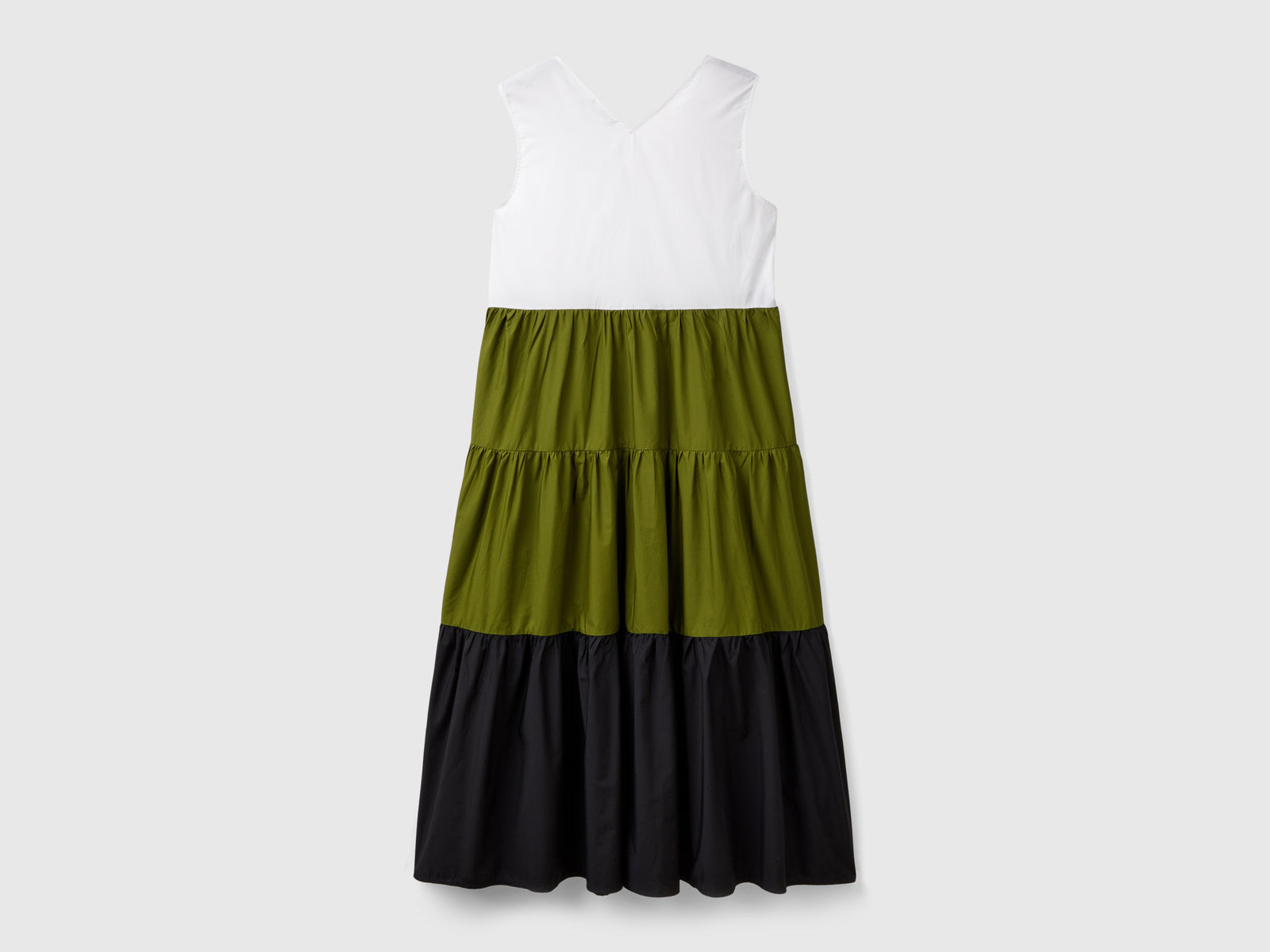 Vestito color block con balze da donna multi-color 2 | Benetton Outlet