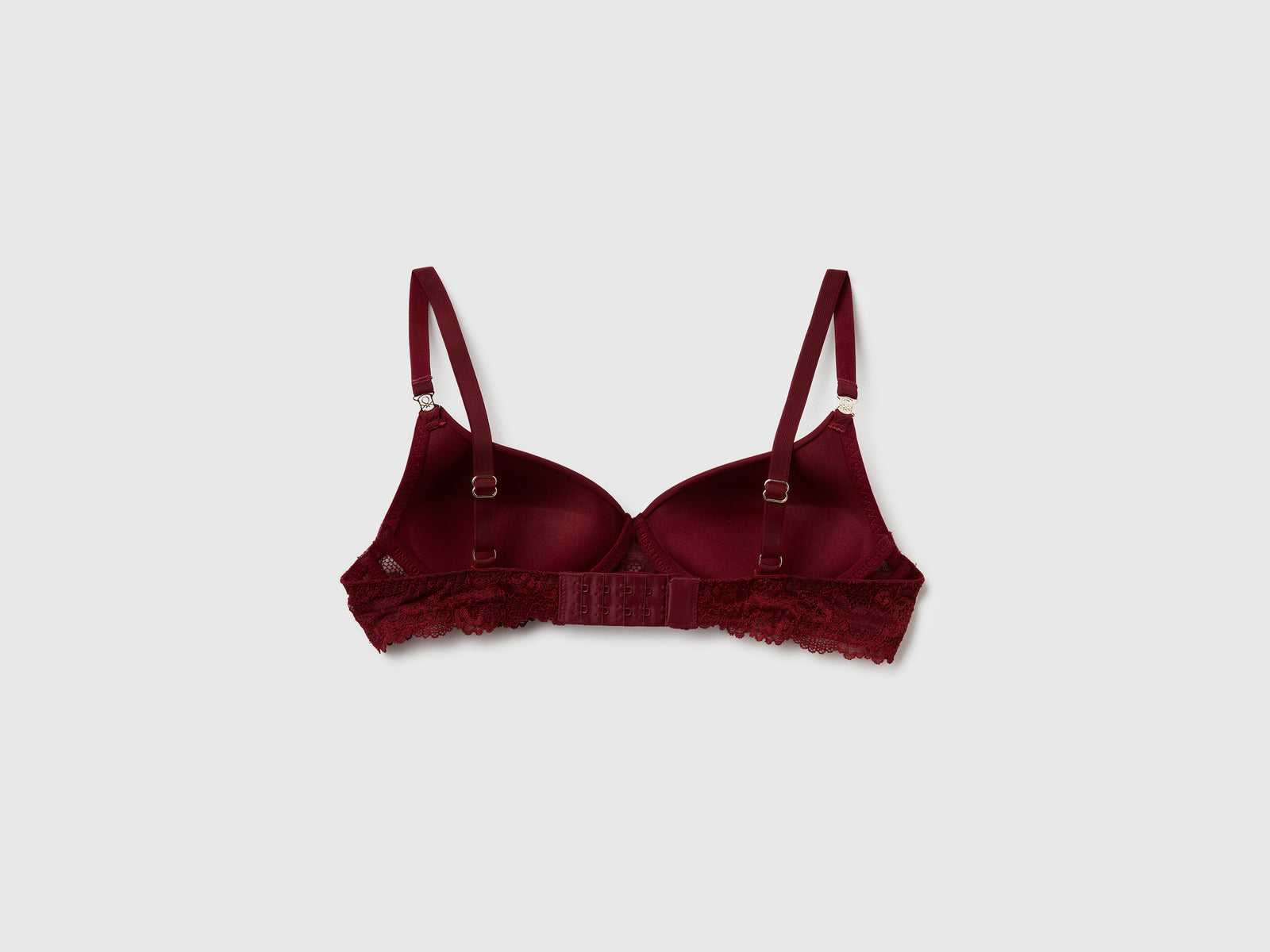 Reggiseno imbottito con pizzo da donna bordeaux 2 | Benetton Outlet