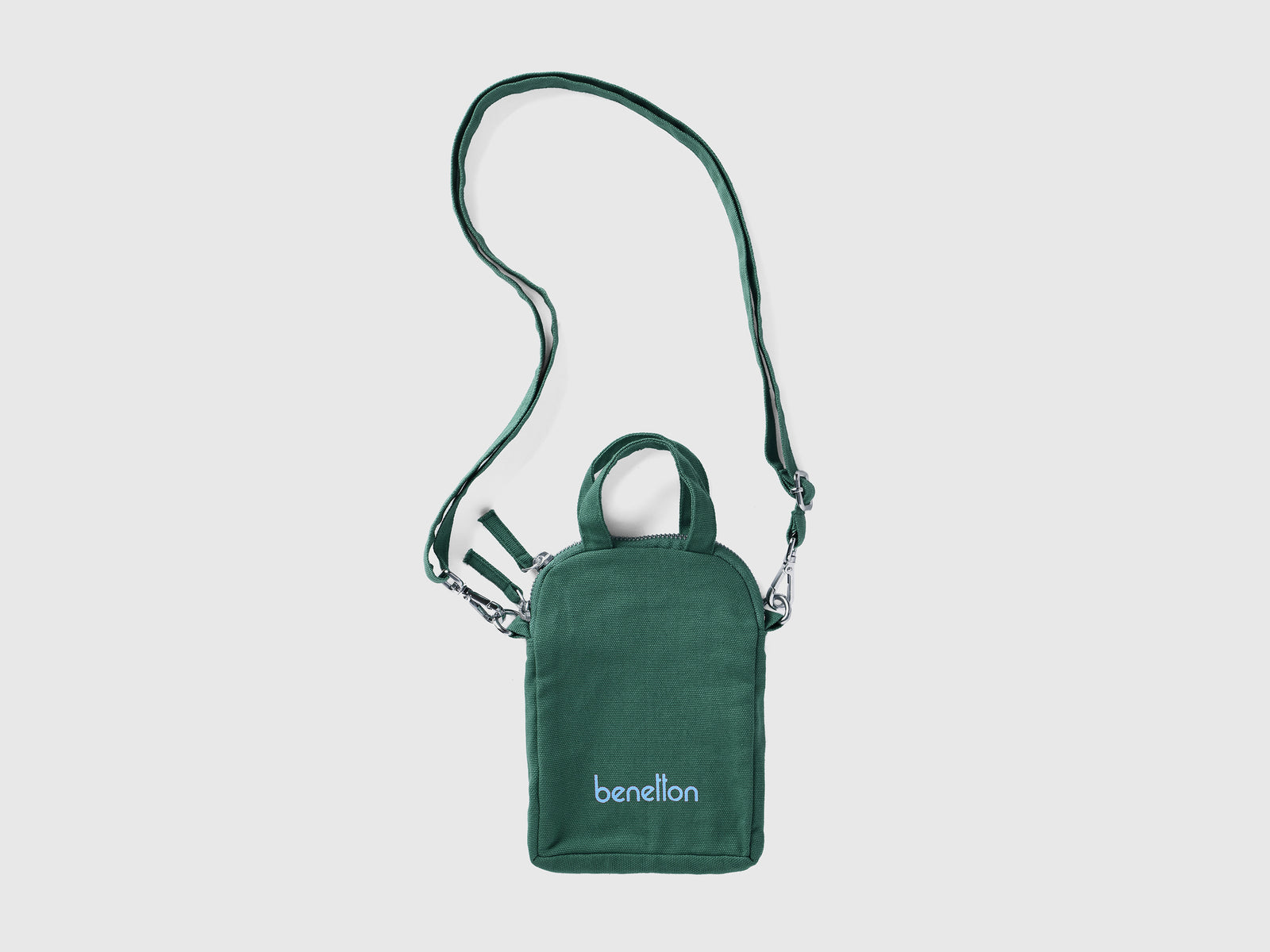 Portacellulare in puro cotone da uomo verde militare | Multimarchio Outlet