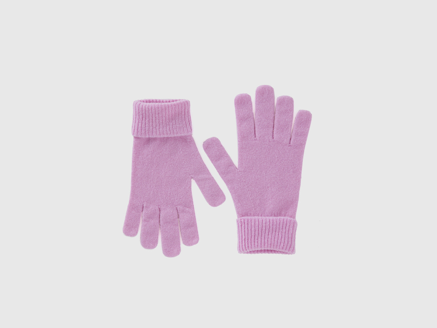 Guanti lilla in pura lana Merino da donna lavanda | Benetton Outlet