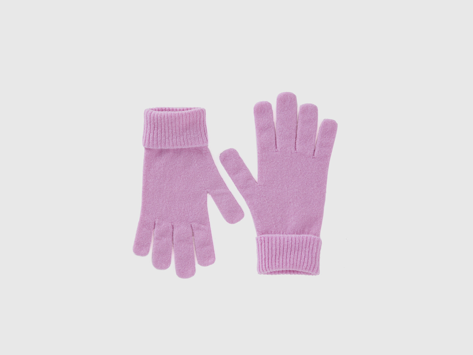 Guanti lilla in pura lana Merino da donna lavanda | Benetton Outlet