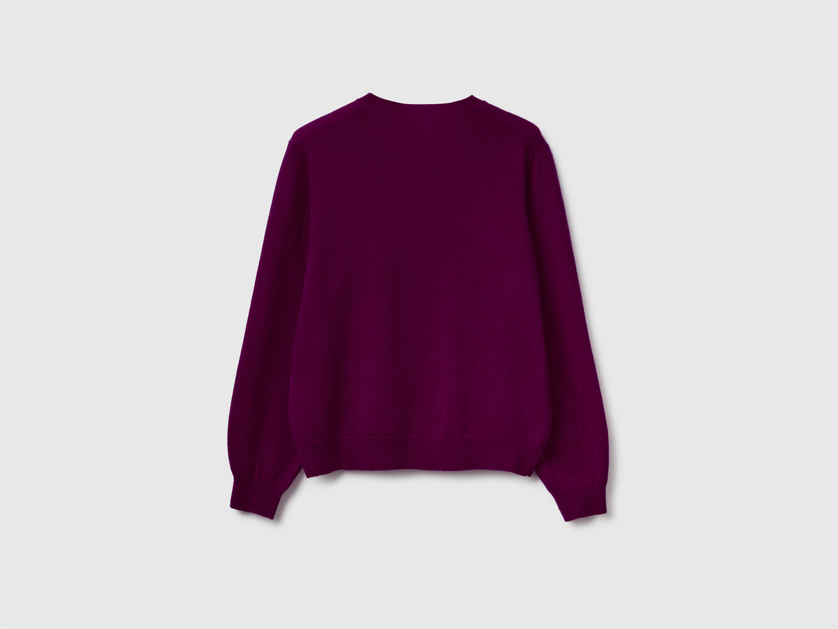 Maglia relaxed fit in pura lana Merino