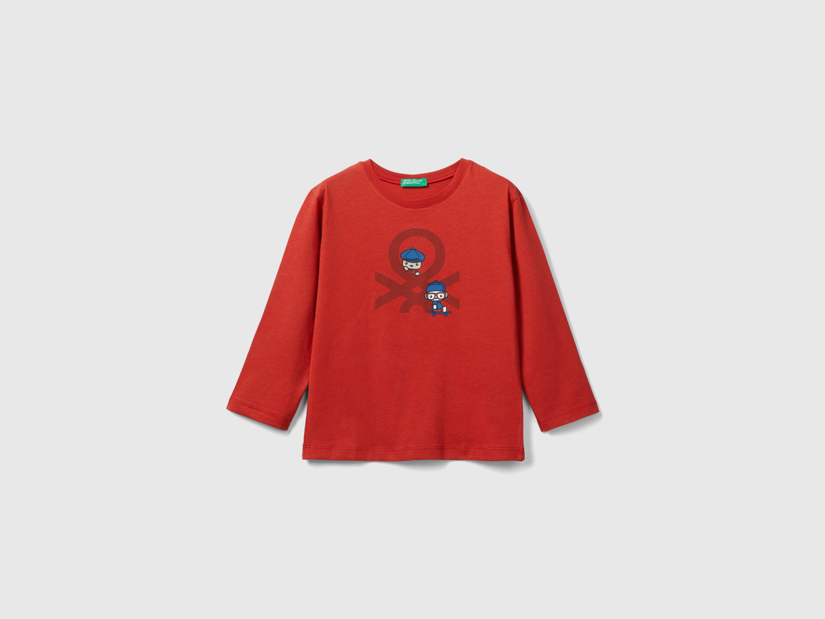 T-shirt manica lunga in cotone bio