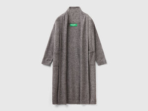 Cardigan lungo in filato riciclato