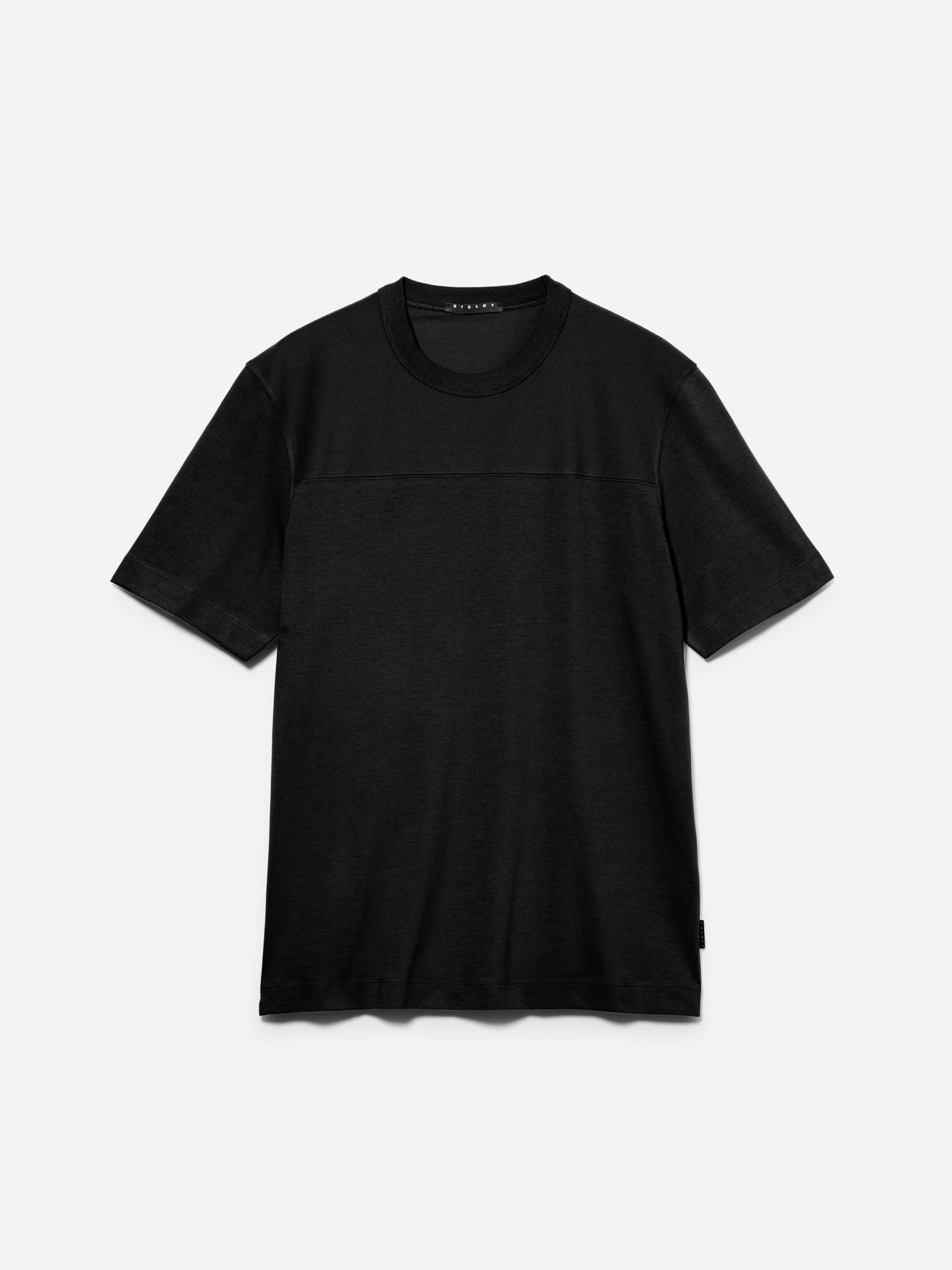 T-shirt con piquet da uomo nero | Sisley Outlet