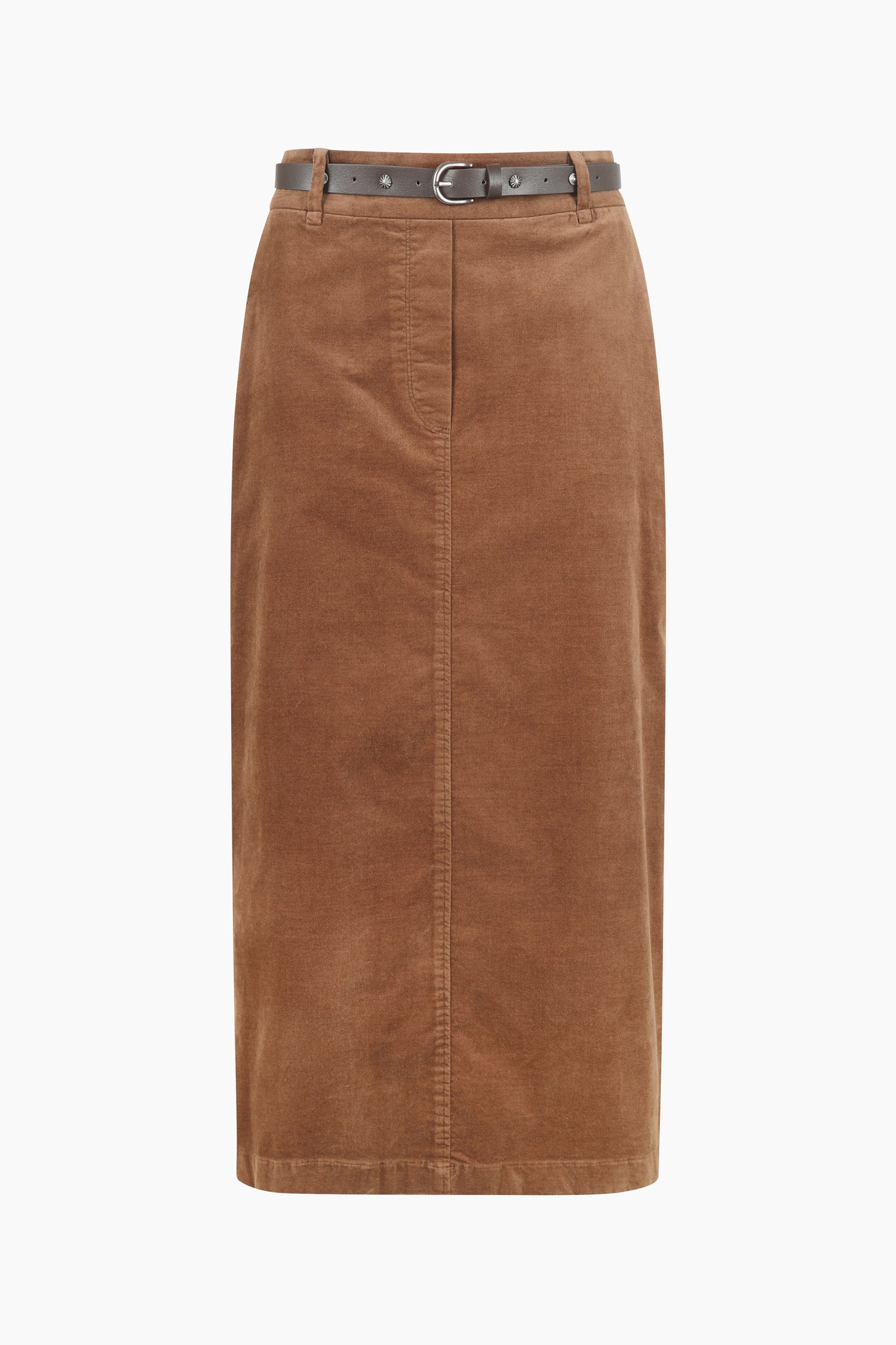 Gonna lunga con cintura da donna marrone scuro | Sisley Outlet