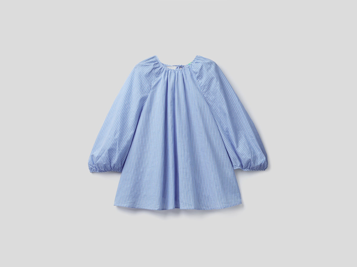 Blusa a righe con lacci sul retro da donna celeste | Benetton Outlet
