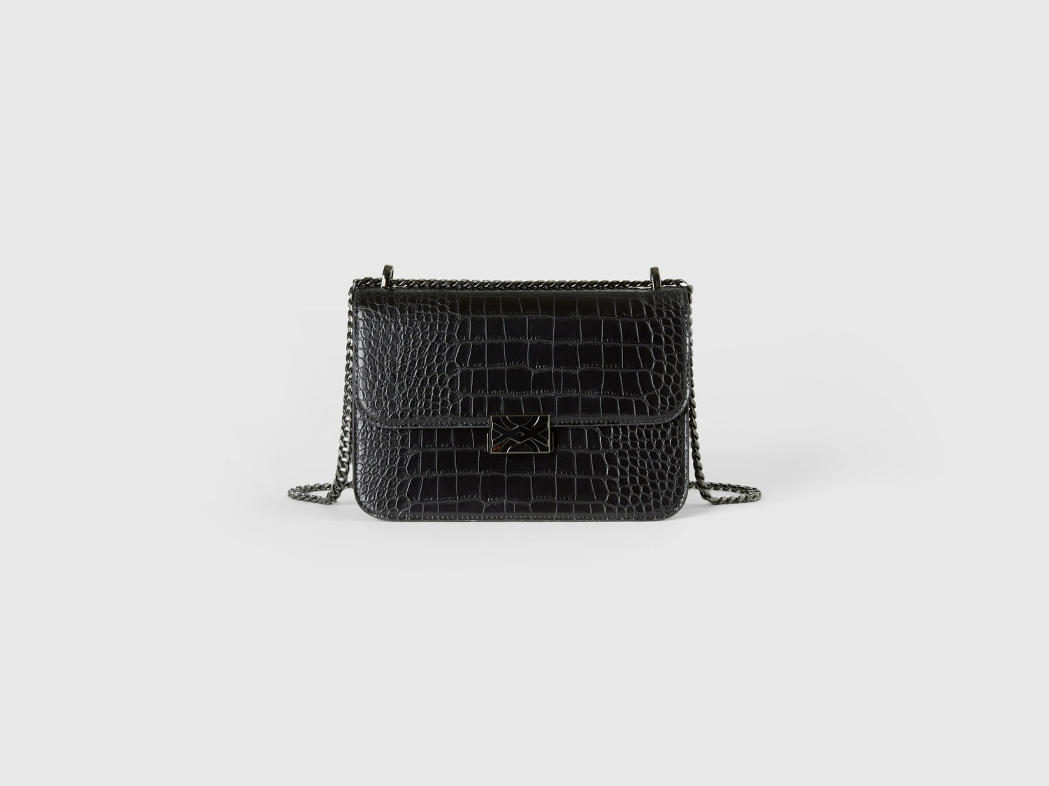 Be Bag grande stampa cocco da donna nero | Benetton Outlet