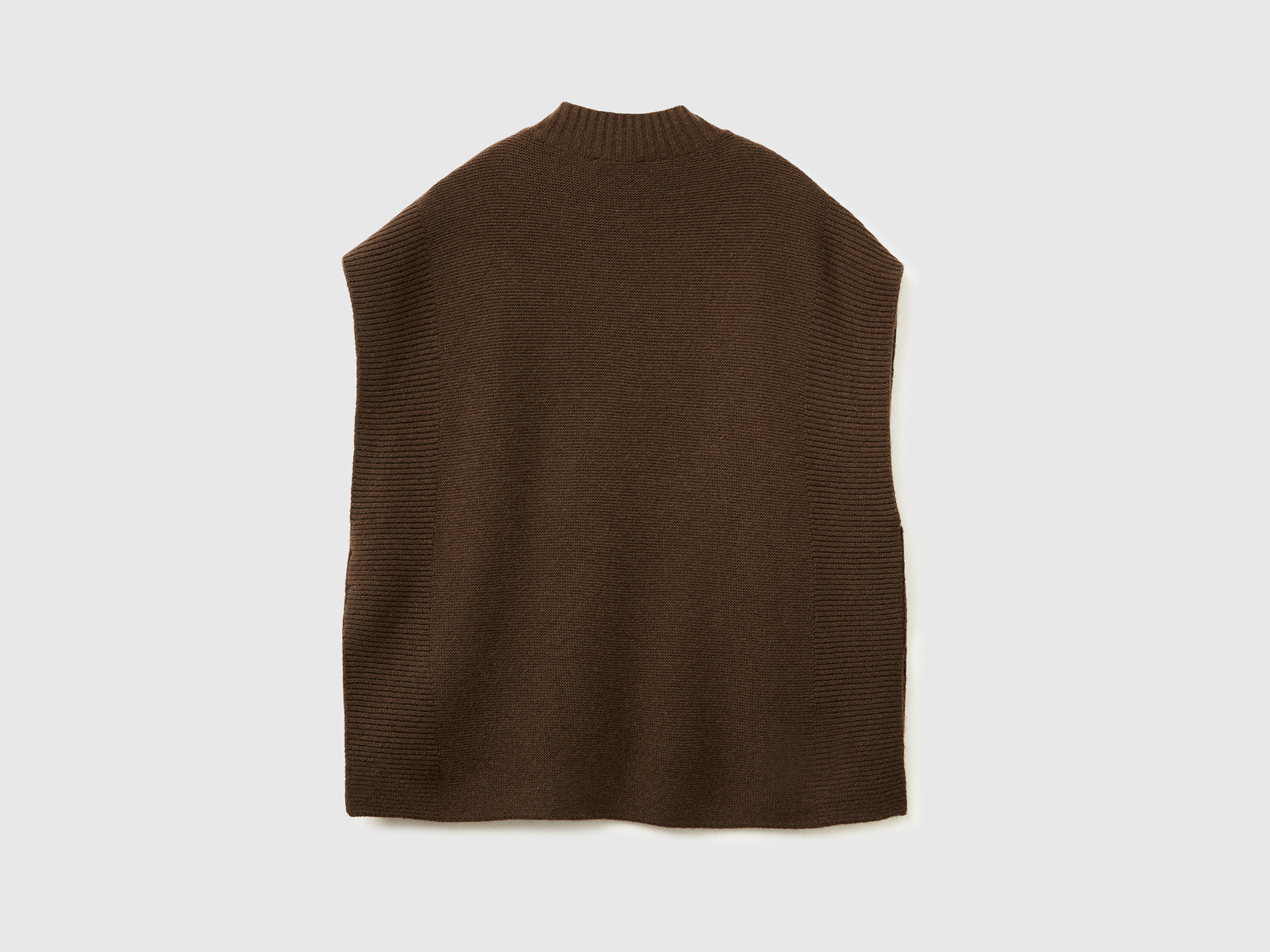 Gilet lupetto in misto lana da donna marrone 2 | Benetton Outlet