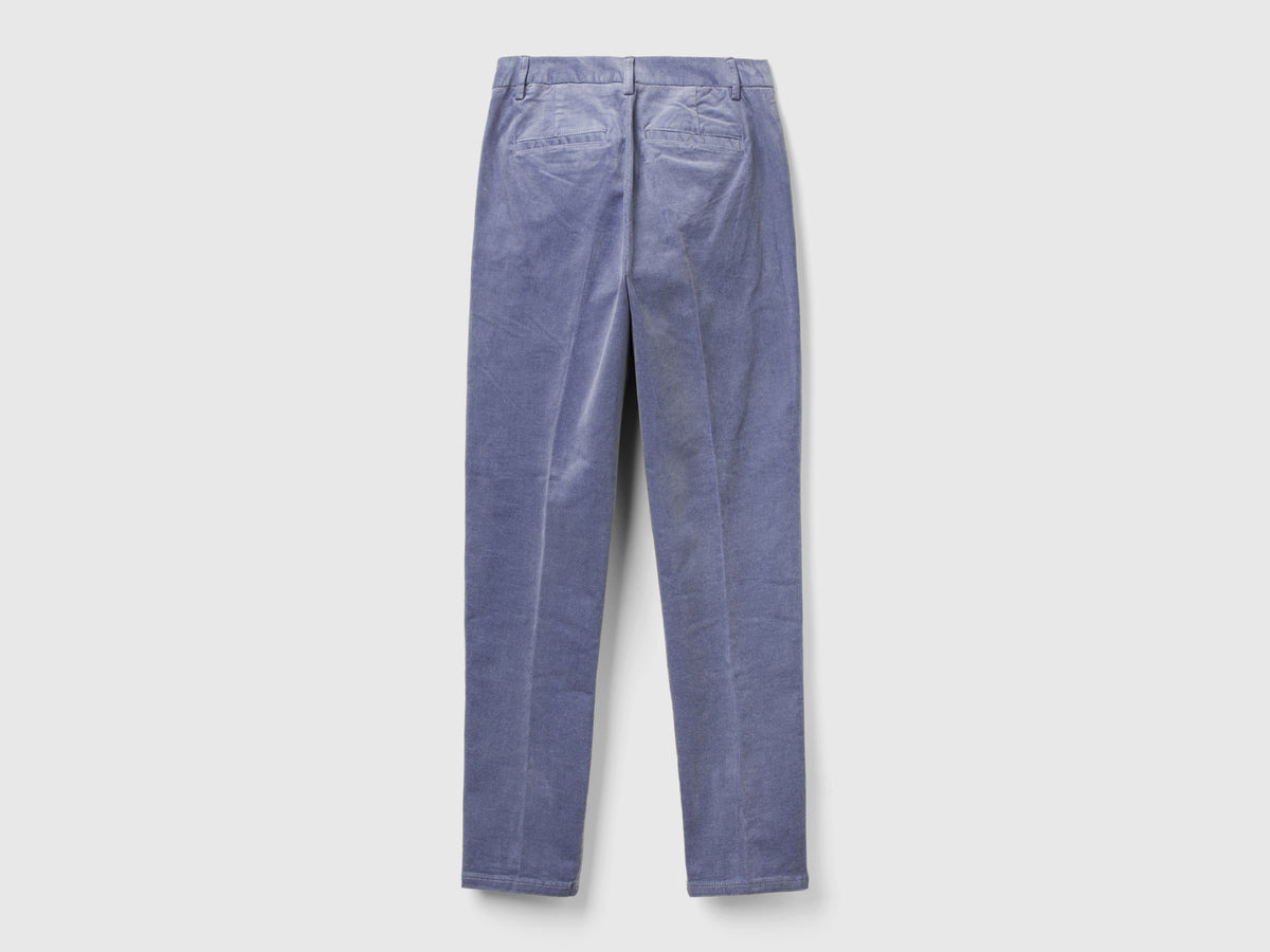 Stretch velvet chinos
