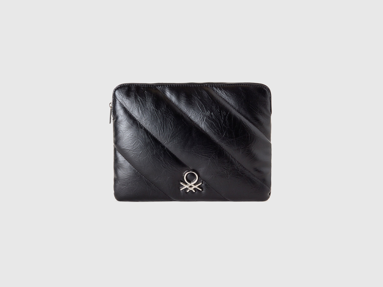 Custodia tablet in tessuto spalmato da donna nero | Benetton Outlet