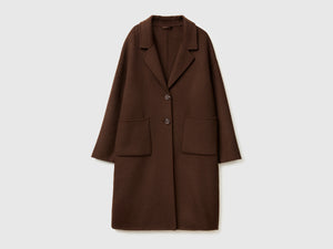 Cappotto midi in misto lana