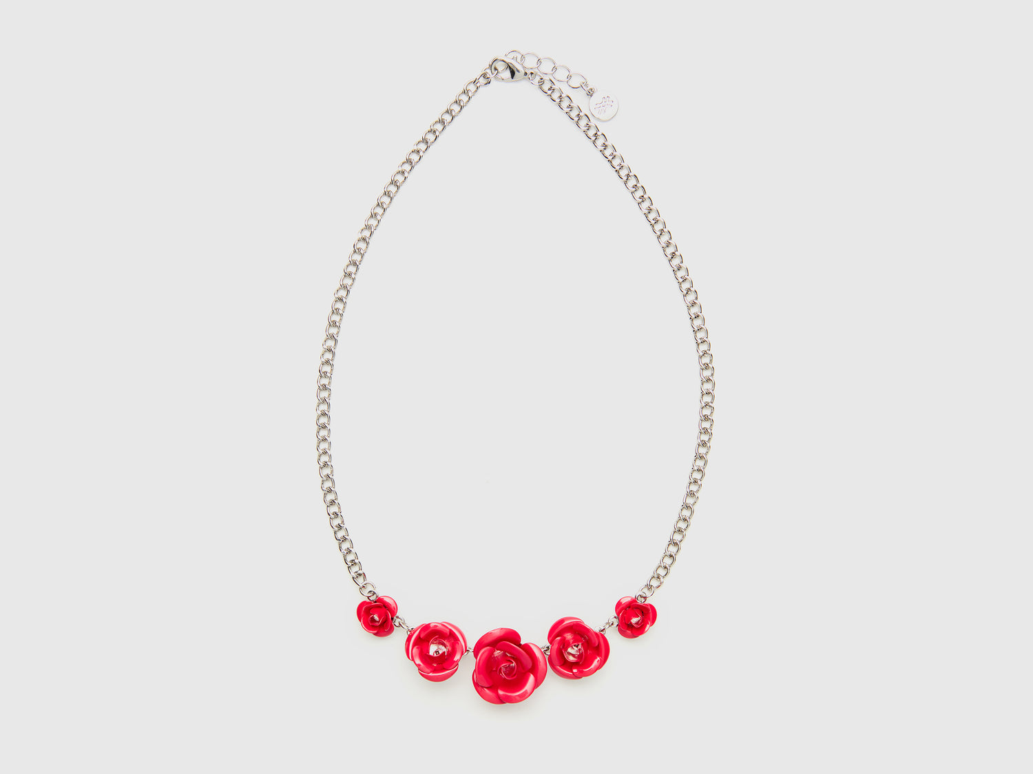 Collana con rose da donna rosso | Benetton Outlet