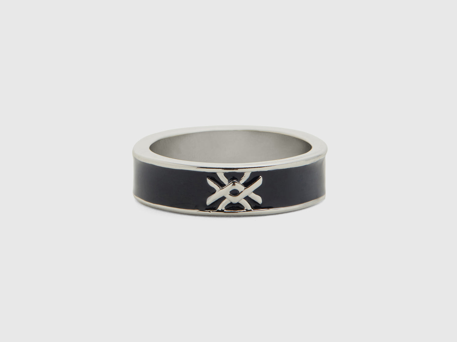 Anello a fascia con logo da donna blu scuro | Benetton Outlet