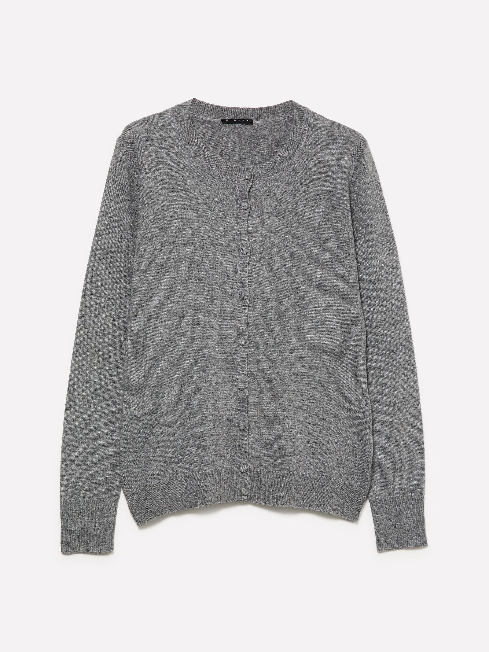 Cardigan regular fit melange scuro da donna grigio | Sisley Outlet