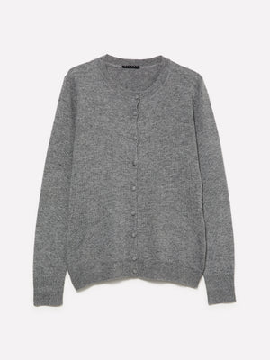 Cardigan regular fit melange scuro