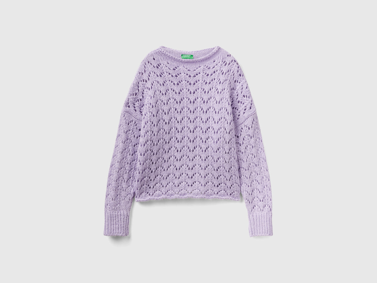 Maglia effetto uncinetto