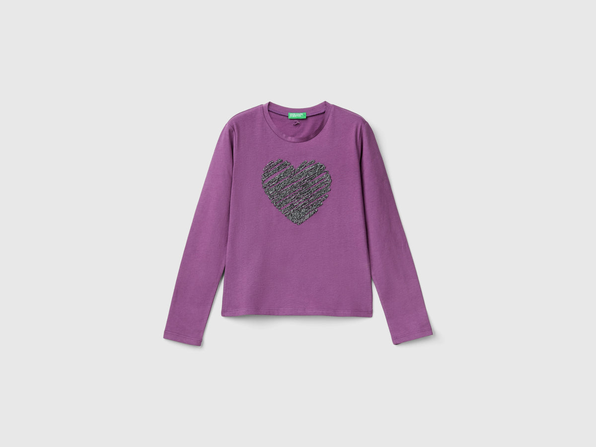 Maglietta con ricamo in lurex
