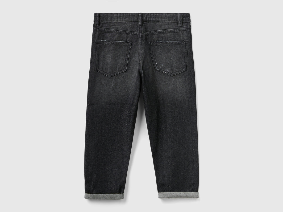 Jeans baloon fit con rotture