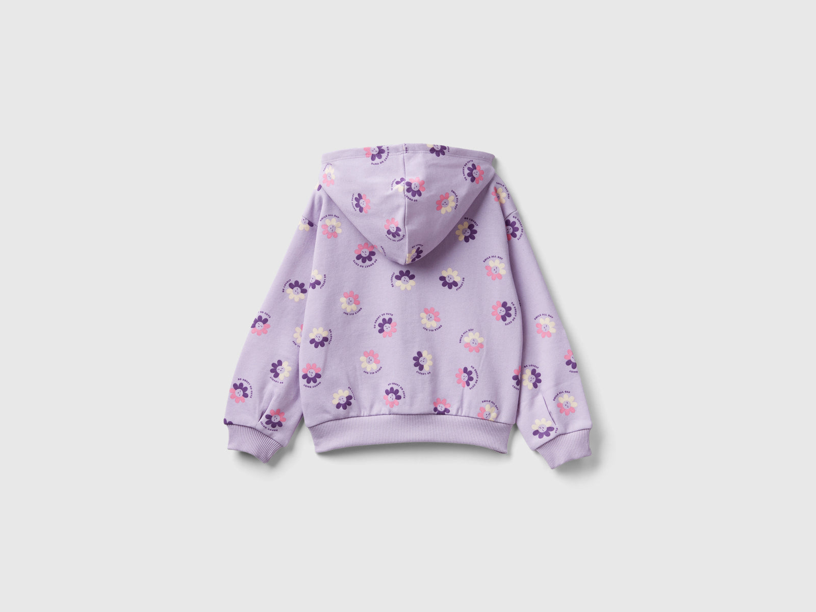 Felpa con stampa floreale da bimba lilla 2 | Benetton Outlet