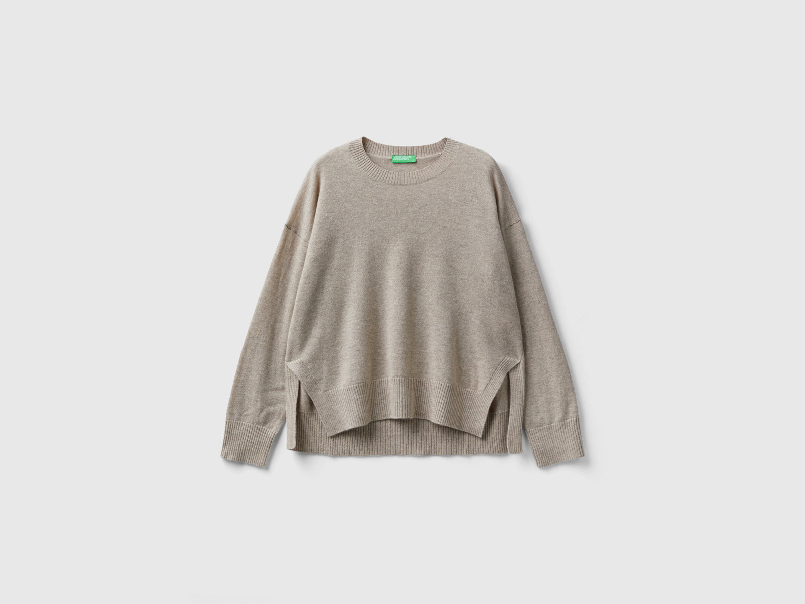Maglia 100% cashmere da donna beige | Benetton Outlet