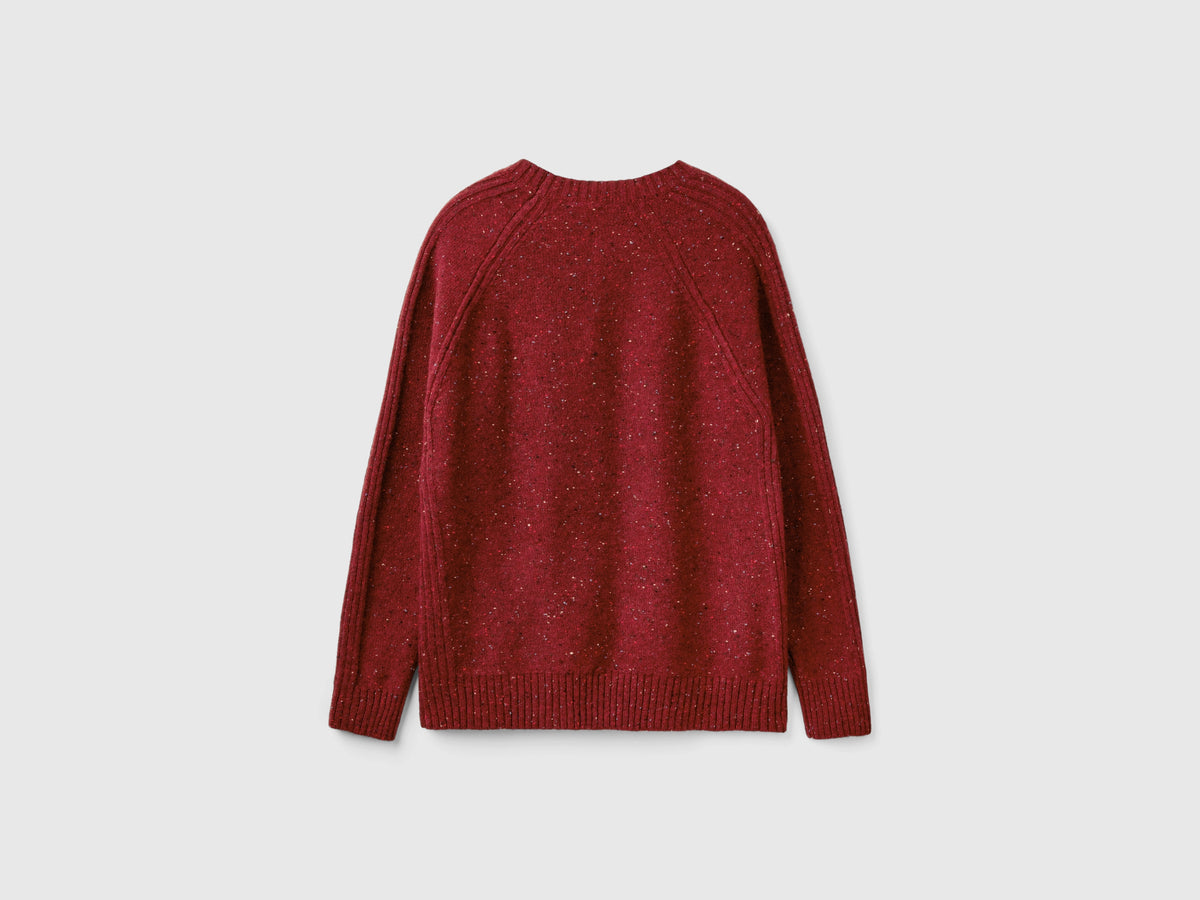 Maglia girocollo in misto lana