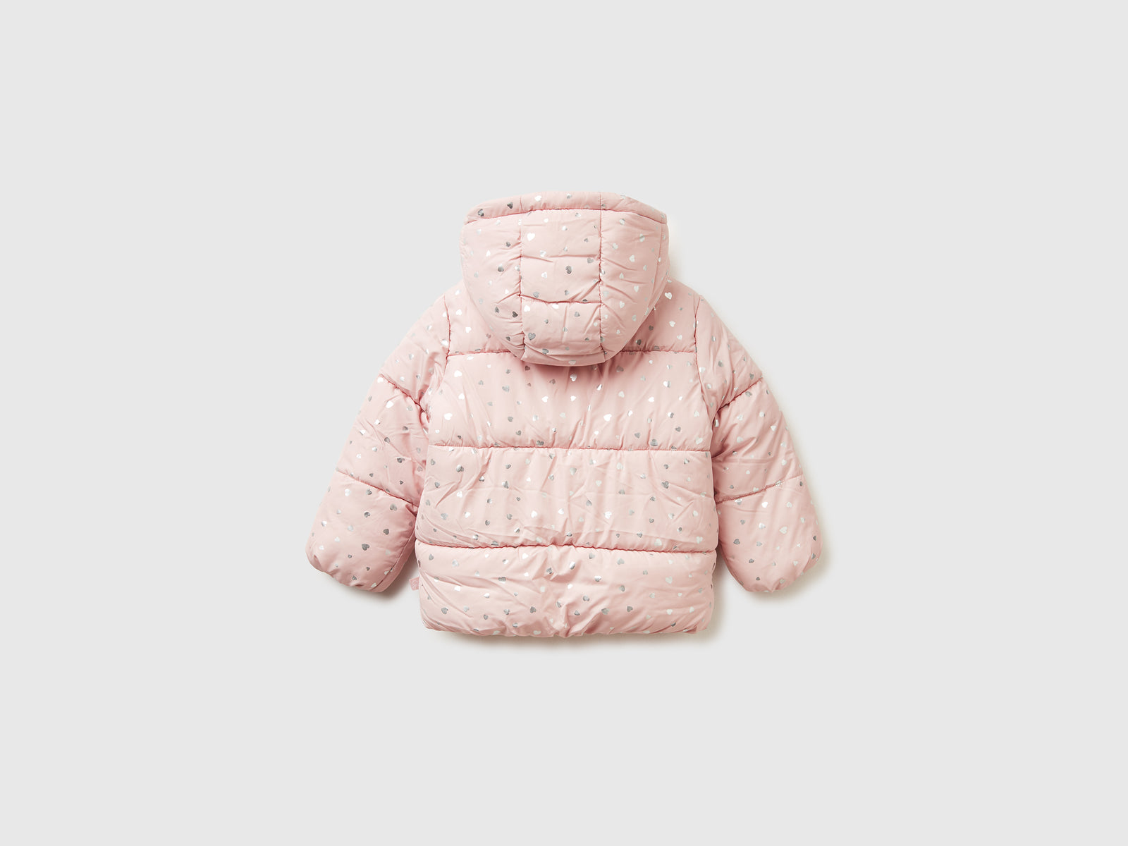 Giubbotto foderato in pelliccetta da bimba rosa tenue 2 | Benetton Outlet