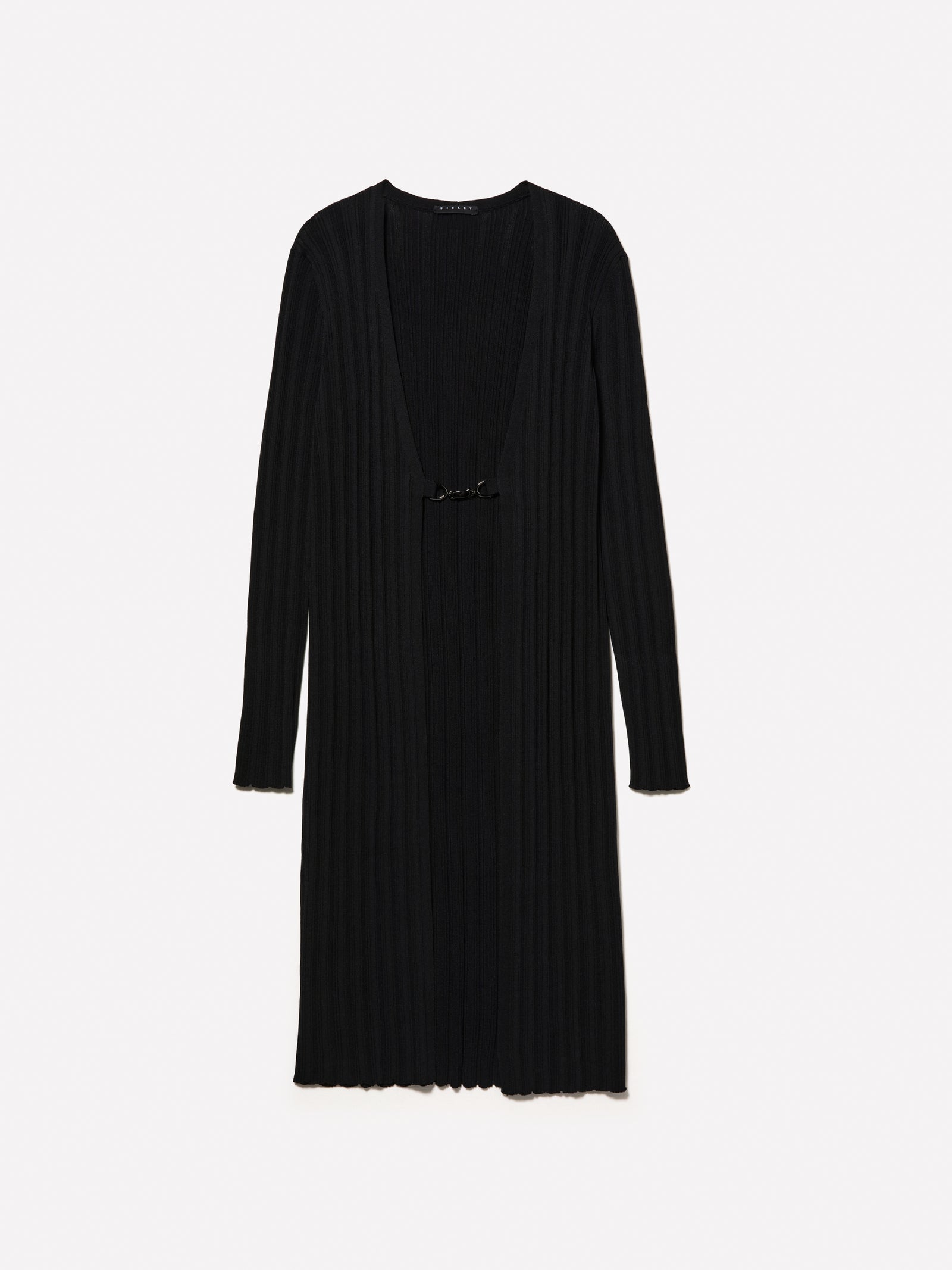 Cardigan lungo da donna nero | Sisley Outlet