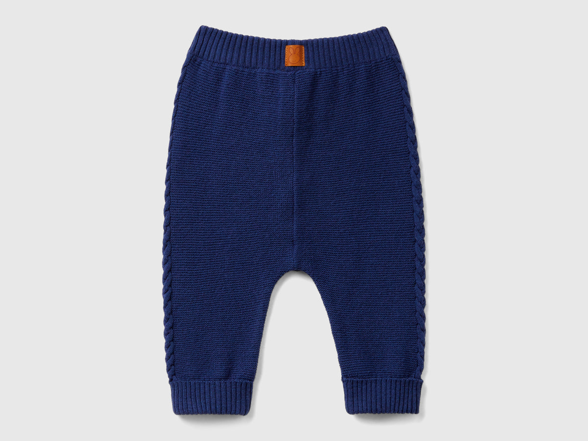 Recycled wool blend braided trousers