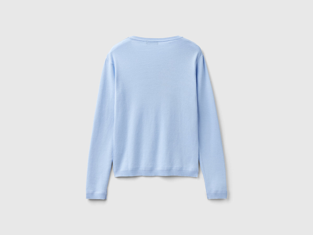 Maglia girocollo in puro cotone