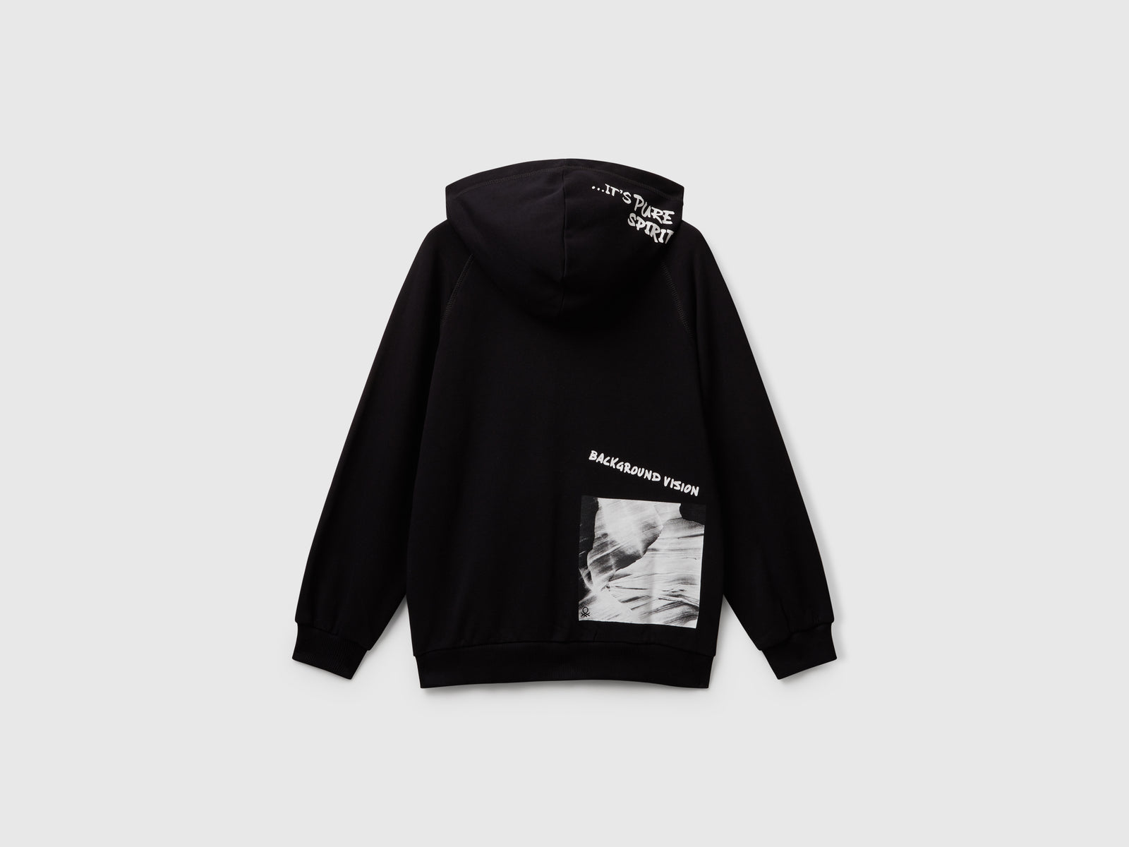 Felpa con stampe da bambino nero 2 | Benetton Outlet