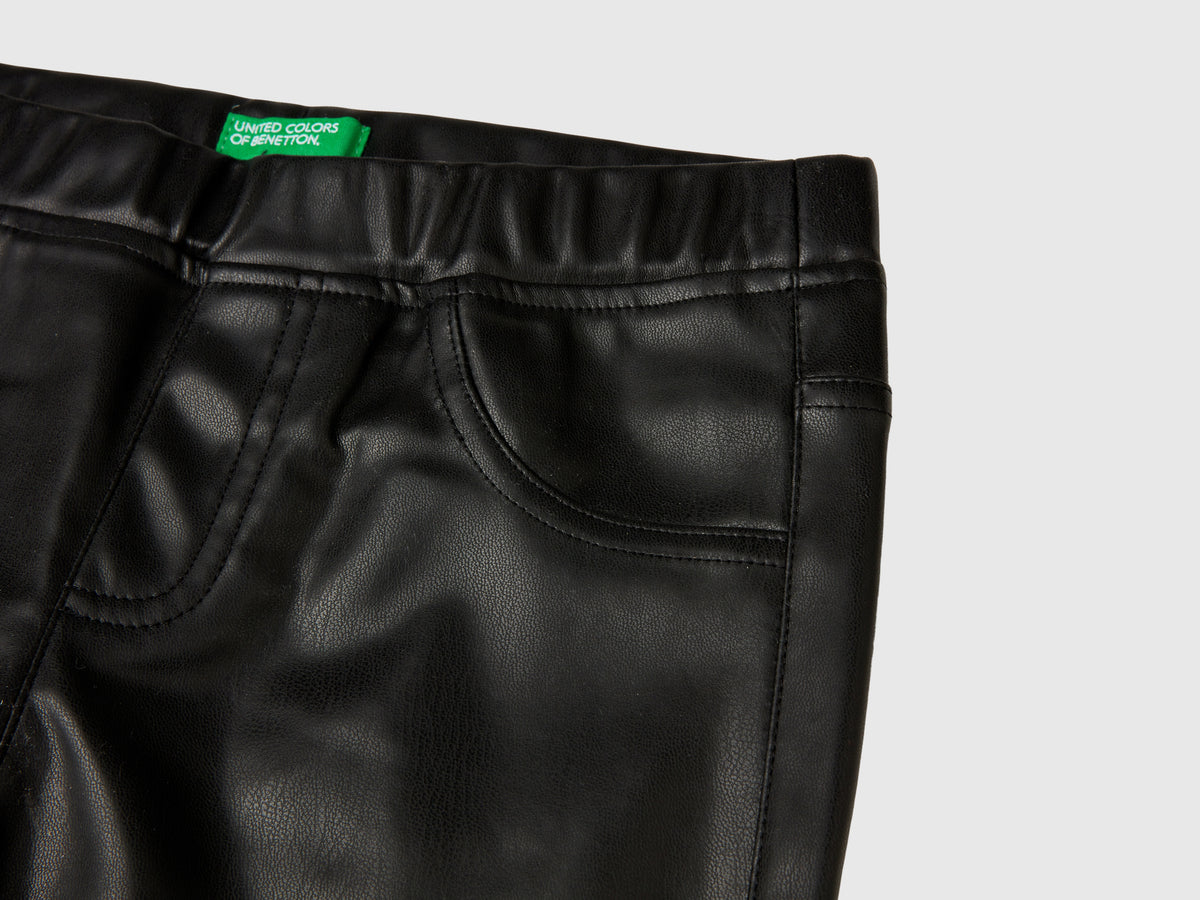 Jeggings in tessuto spalmato