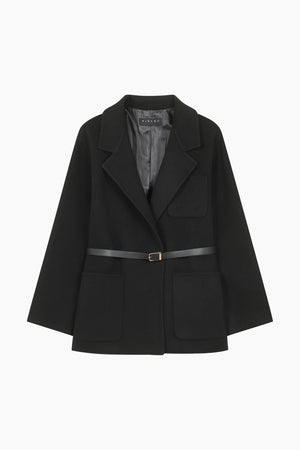 Cappotto corto con cintura