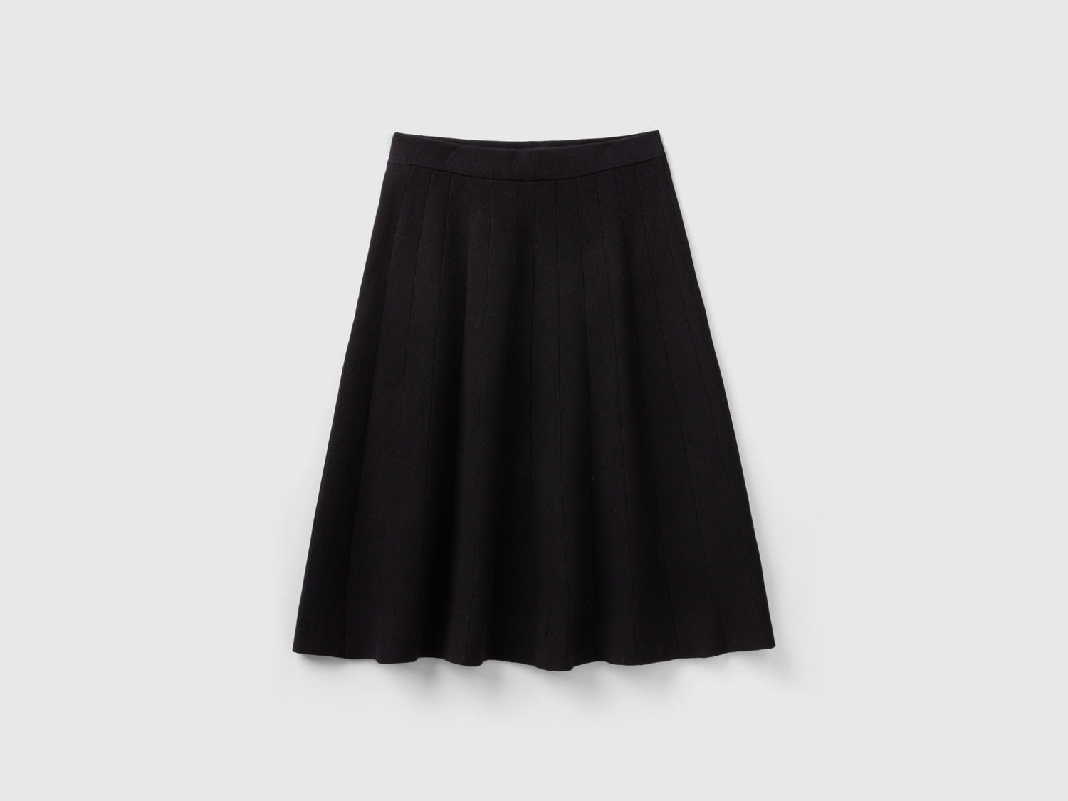 Longuette in maglia da donna nero | Benetton Outlet