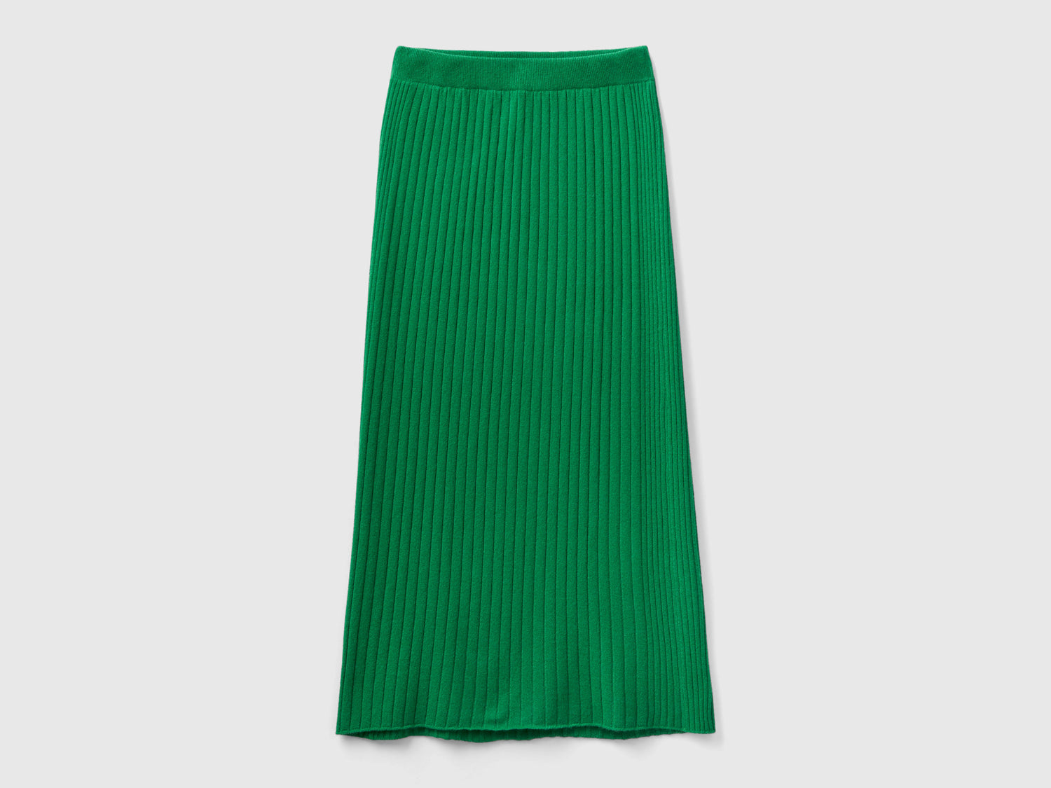 Gonna a tubino in maglia da donna verde | Benetton Outlet