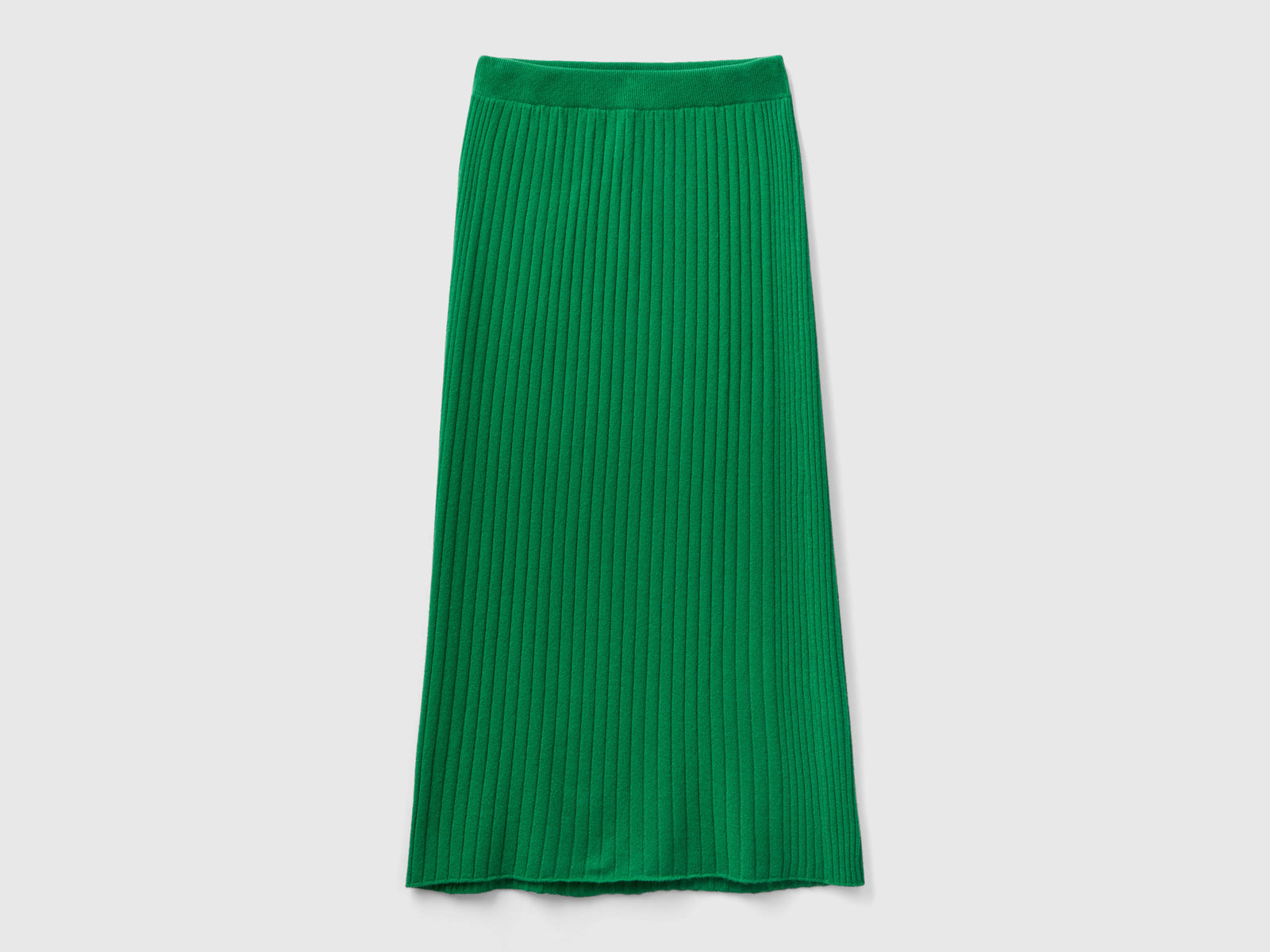 Gonna a tubino in maglia da donna verde | Benetton Outlet