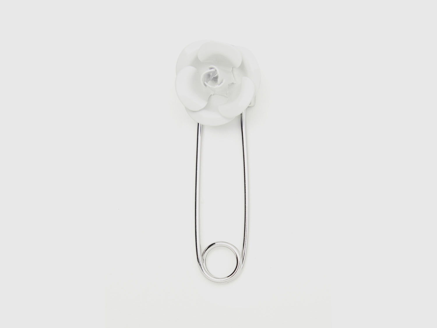 Spilla con rosa da donna bianco panna | Benetton Outlet