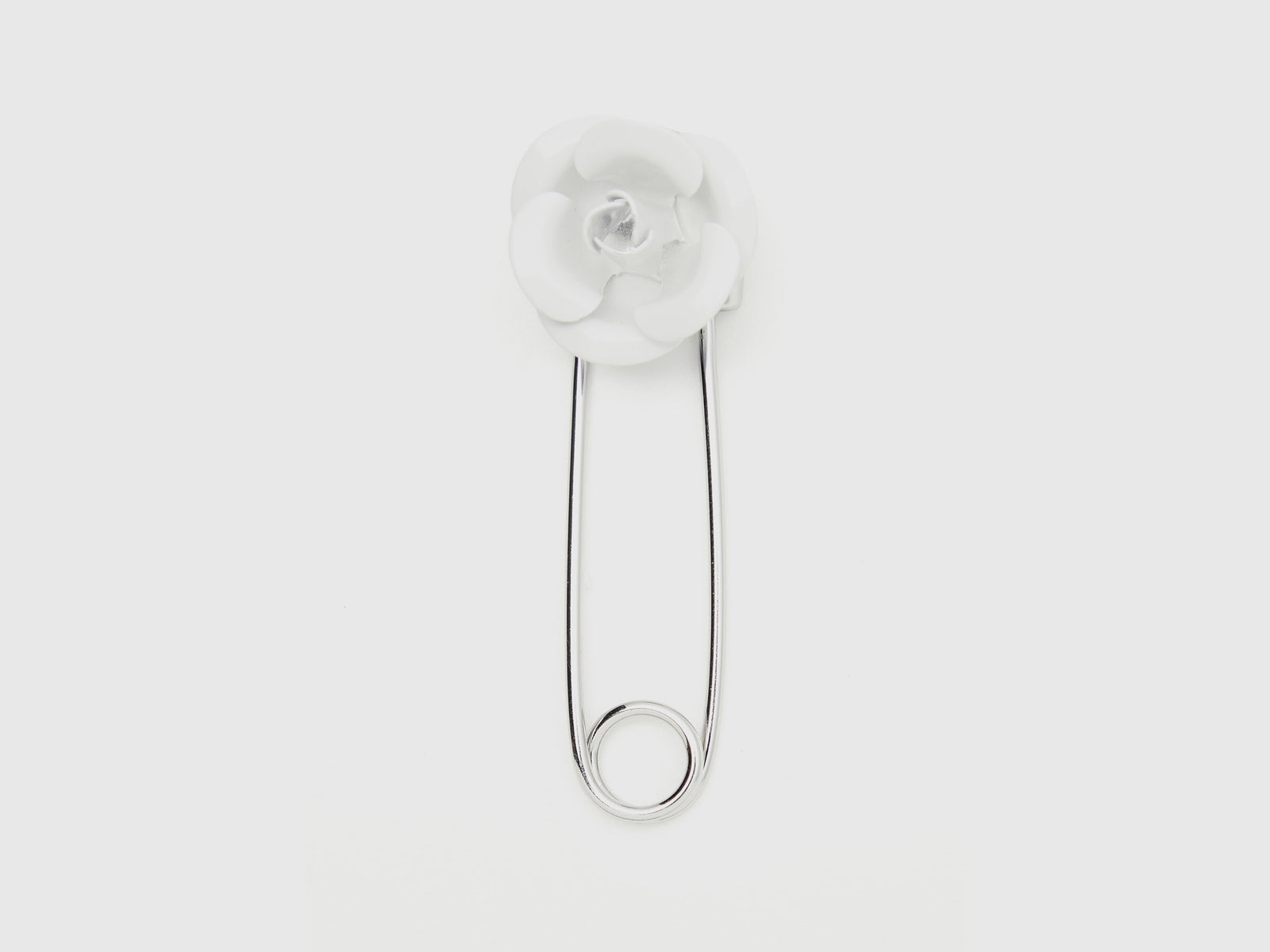 Spilla con rosa da donna bianco panna | Benetton Outlet